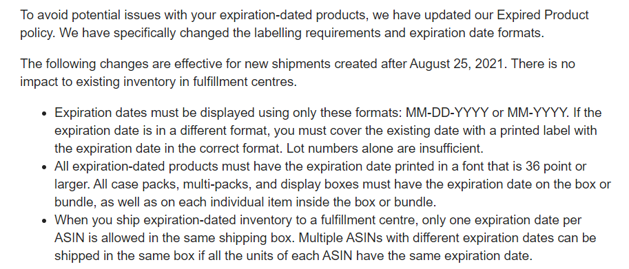 亞馬遜加拿大站發(fā)布公告，更新到期商品政策